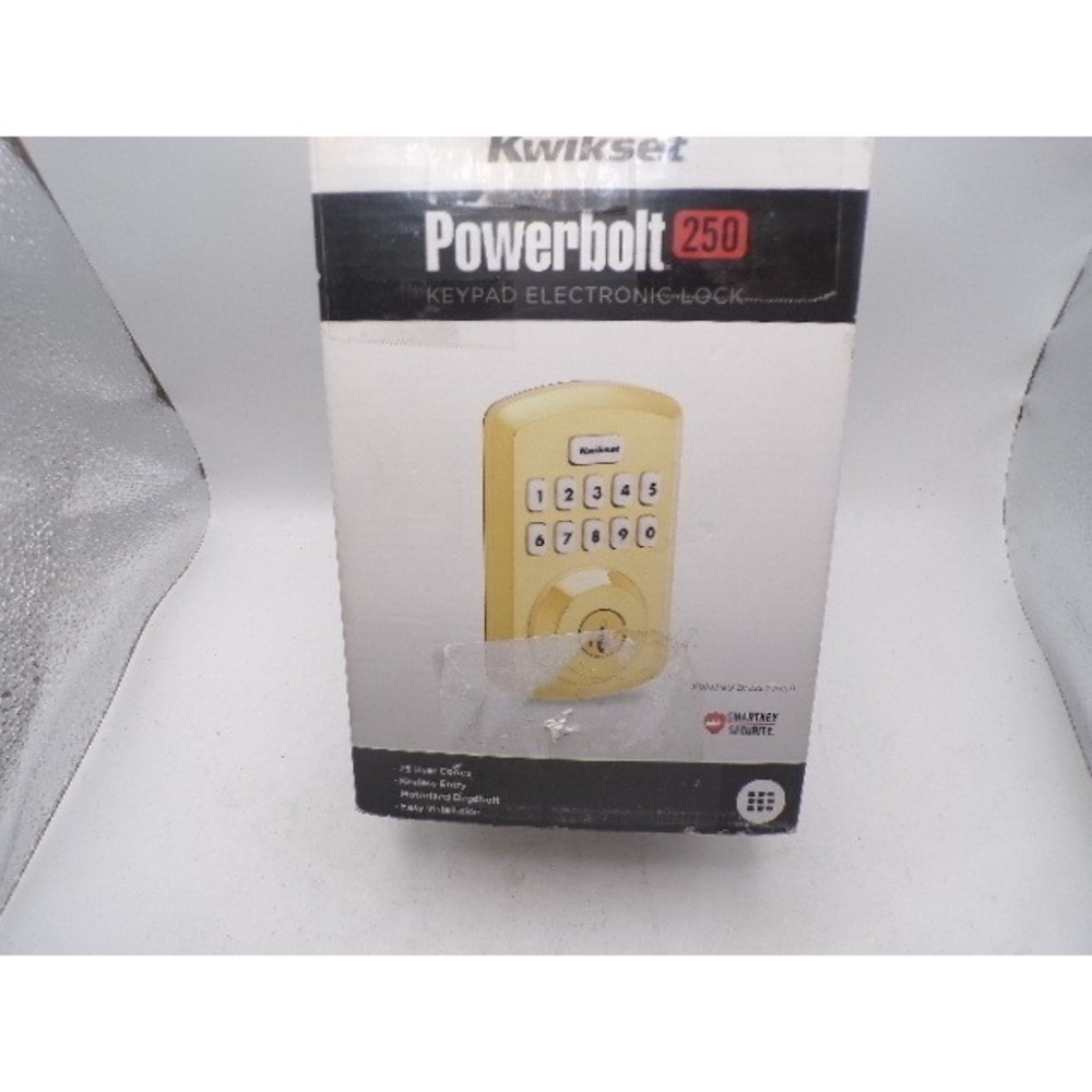 Kwikset Powerbolt 250 Keypad Electronic Lock Deadbolt Polished Brass